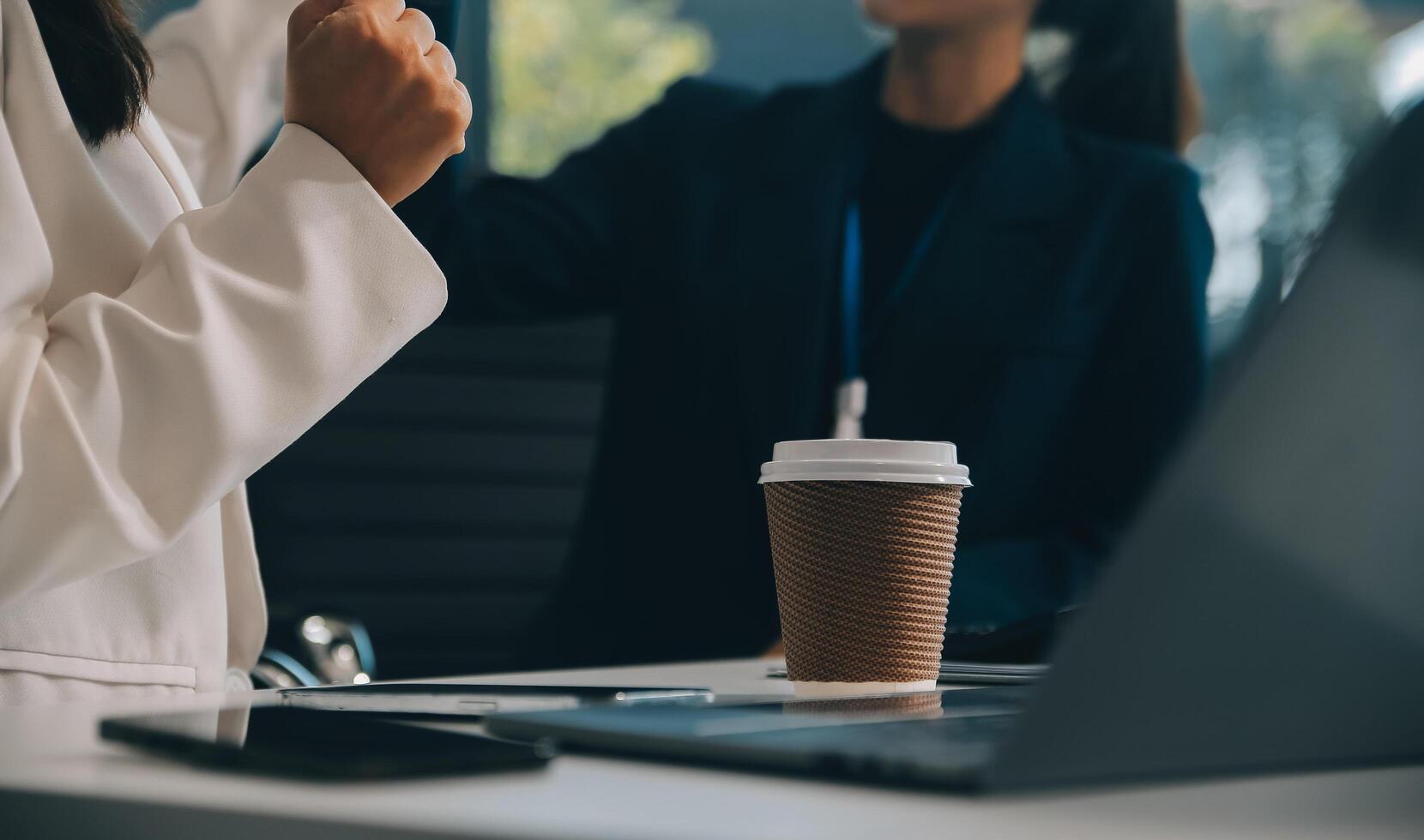 o negócio equipe café pausa relaxar conceito foto