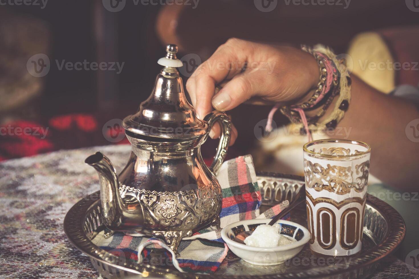 marroquino chá copos foto