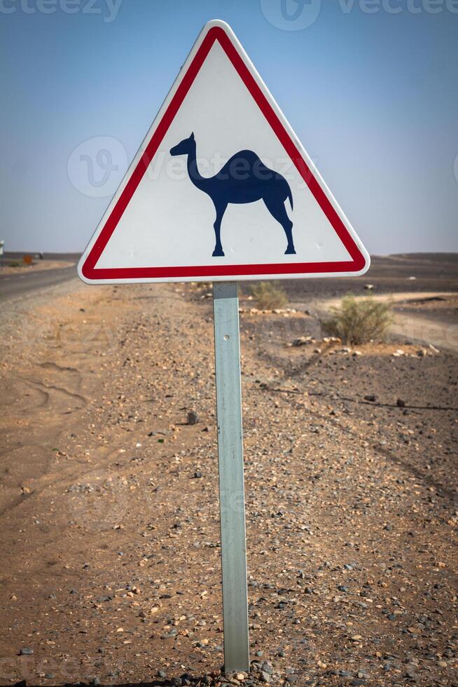 estrada placa dentro Marrocos foto