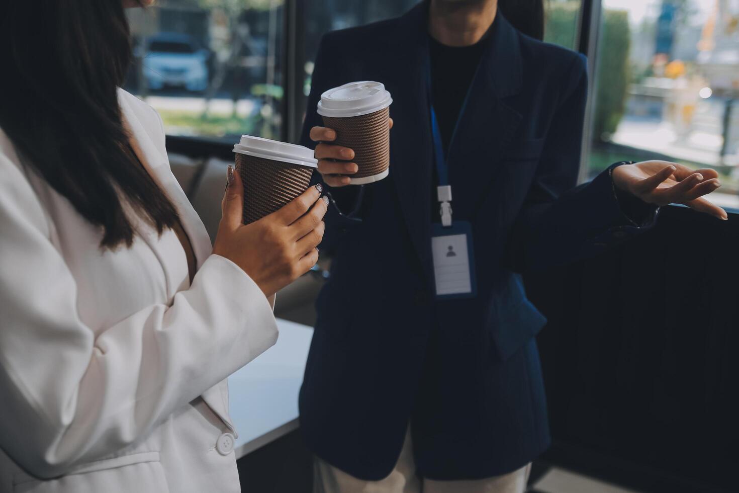 o negócio equipe café pausa relaxar conceito foto