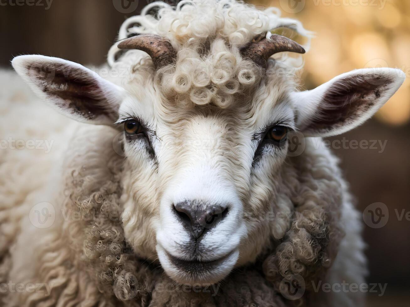 ai gerado engraçado Ramadã ovelha retrato, animais fundo, papel de parede foto