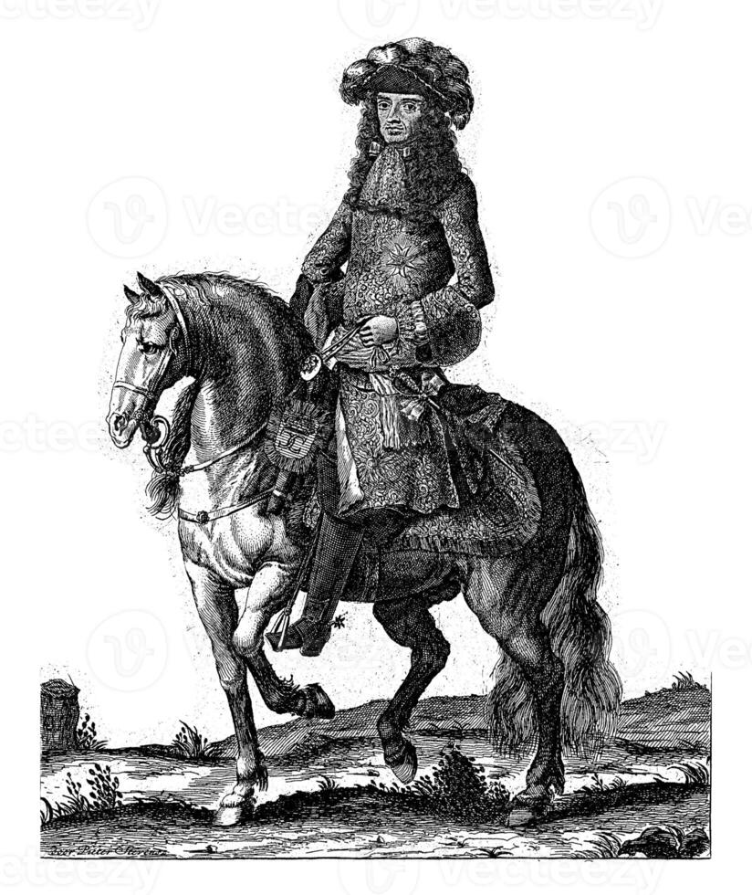 equestre retrato do rei Charles ii do Inglaterra, pieter Stevens mencionado dentro 1689, 1660 - 1685 foto