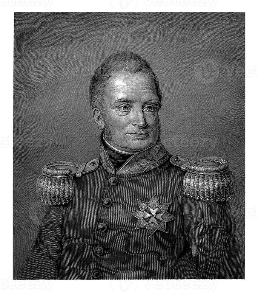 retrato do William Eu Frederico, rei do a Holanda, johannes filipo língua foto