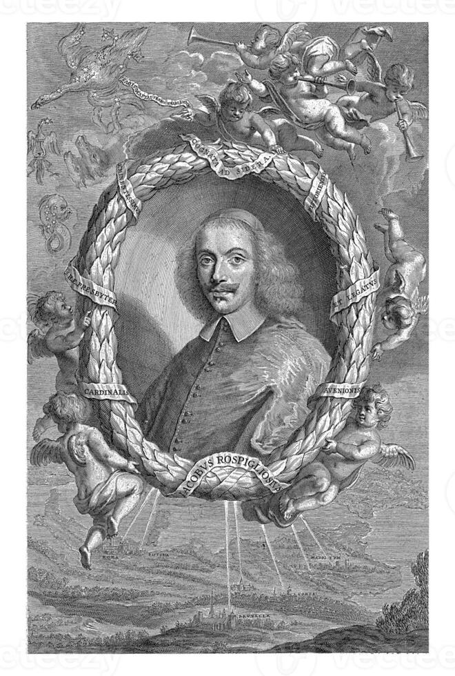 retrato do cardeal giacomo rospigliosi, Richard Colin, c. 1668 - c. 1697 foto