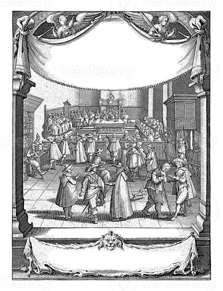 quadra audição do a quadra do Frísia, Salomão poupança, 1656 foto