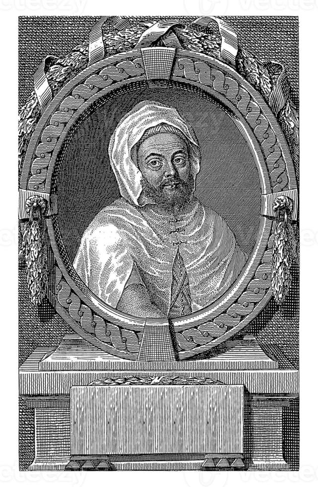 retrato do mohammed ibn 'abd al-malik, johann Ernst homemsfeld, depois de andreas Herrlein, 1749 - 1796 foto