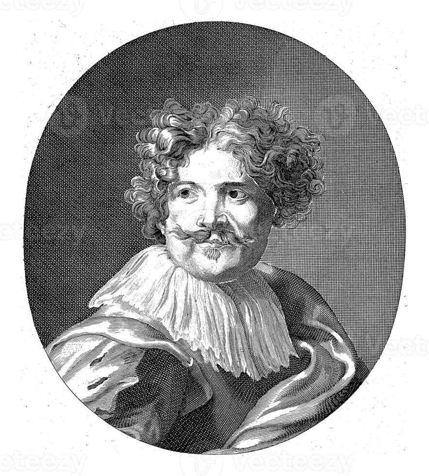 retrato do pintor simon de vocês, anônimo, depois de Paulus Pôncio, depois de Anthony furgão idiota, 1688 - 1698 foto