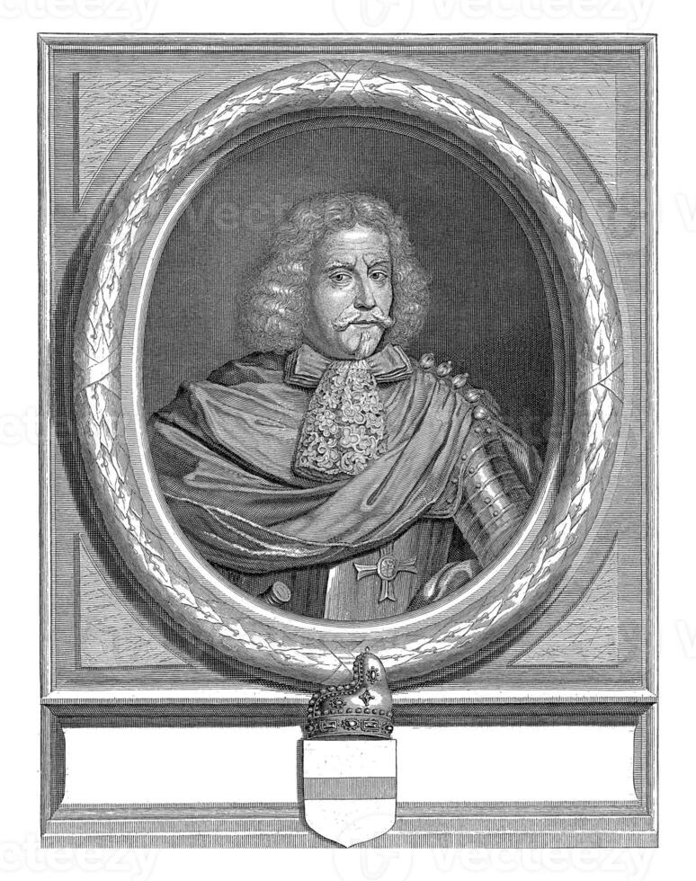 retrato do doge Francesco morosini, pieter furgão arma, 1659 - 1709 foto
