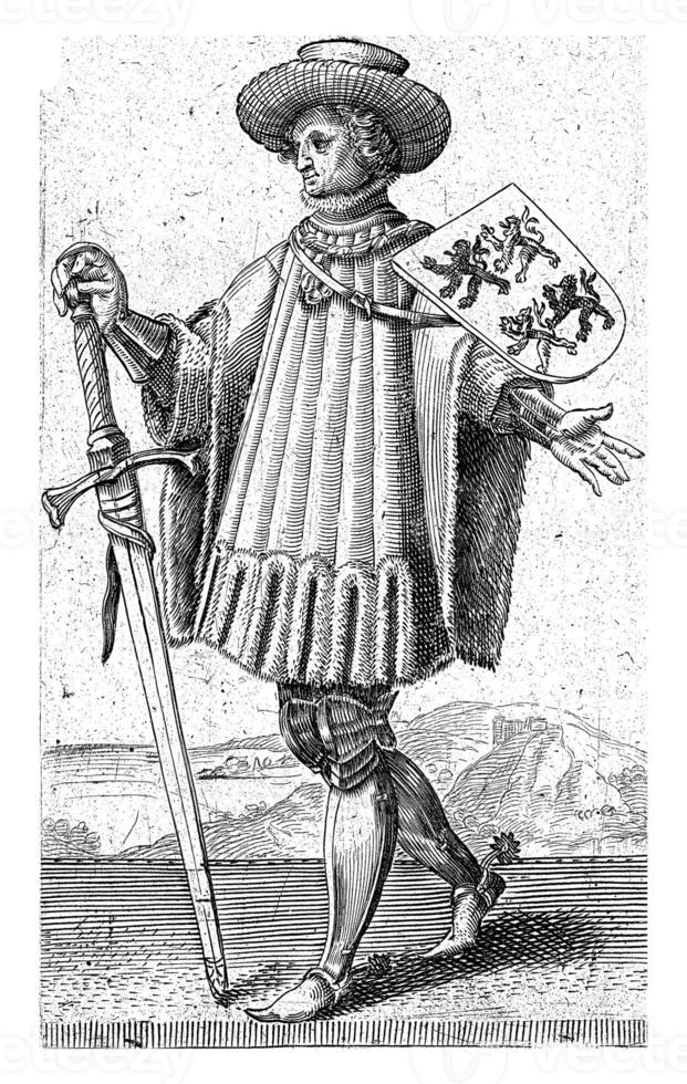 retrato do jan ii, contagem do Holanda, Adriano matemática, 1620 foto