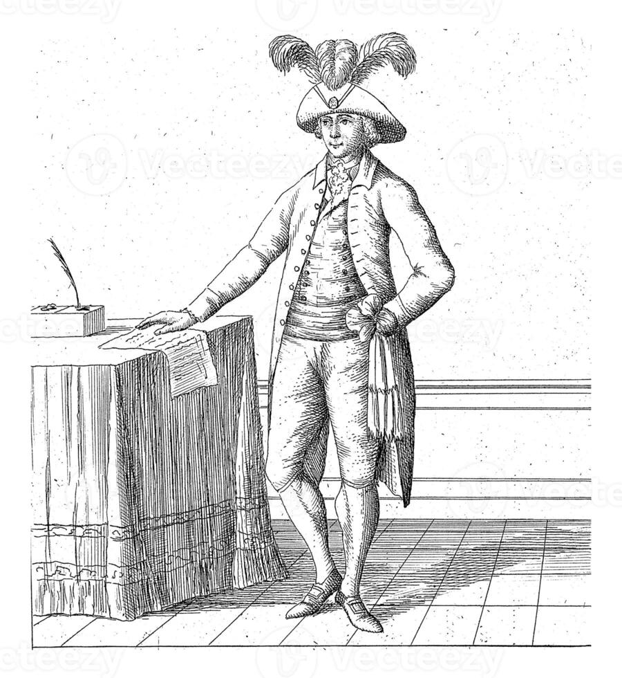 oficial traje do uma membro do a intermediário executivo governo, 1798 foto