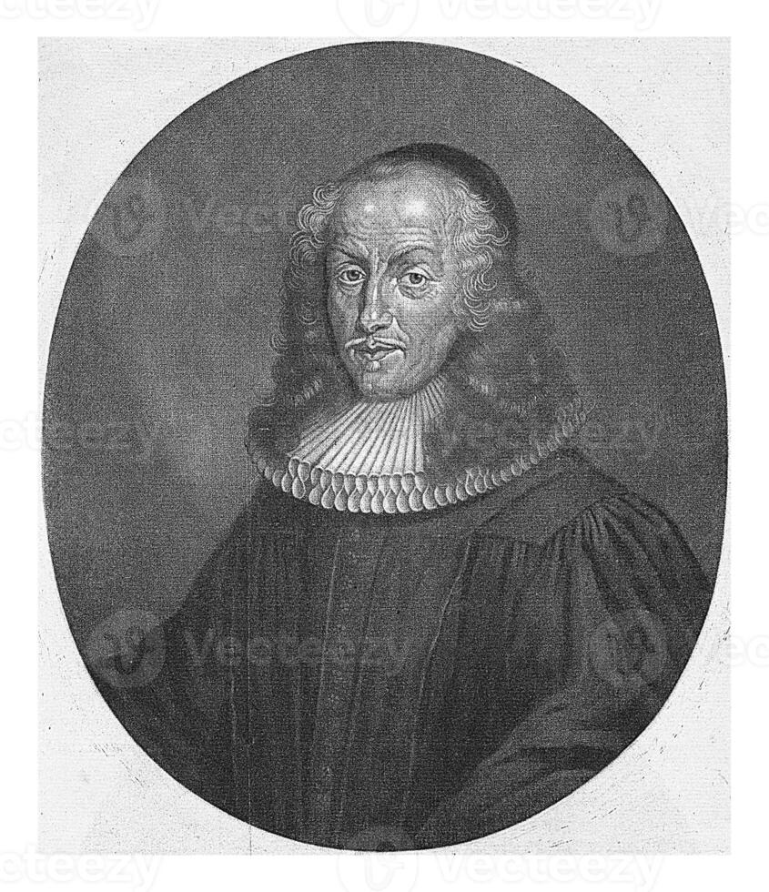 retrato do a teólogo Felipe Jacob spener, pieter schenk eu, 1670 - 1713 foto