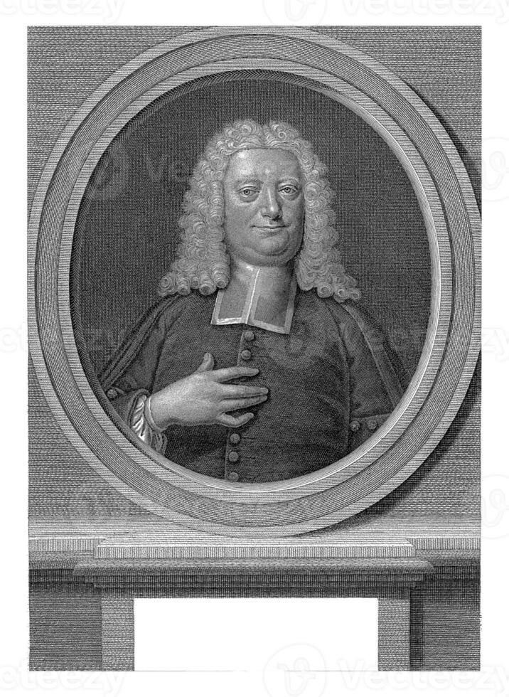 retrato do johannes noordbeek, filipo final, 1737 foto