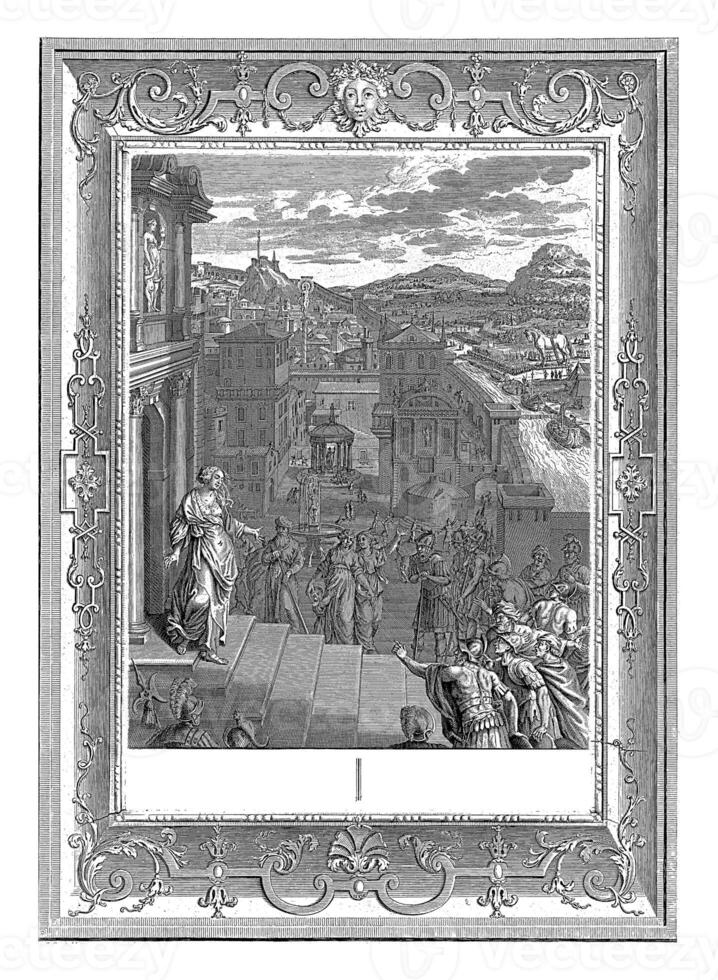 Cassandra prevê a queda do Troy, Bernardo picart oficina de, depois de Bernardo picart, 1731 foto