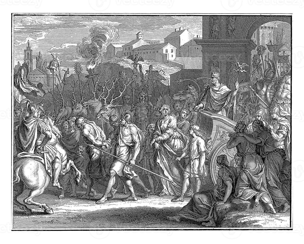 triunfal procissão do imperador aureliano dentro 274, Bernardo picart oficina de, depois de Bernardo picart, 1720 foto