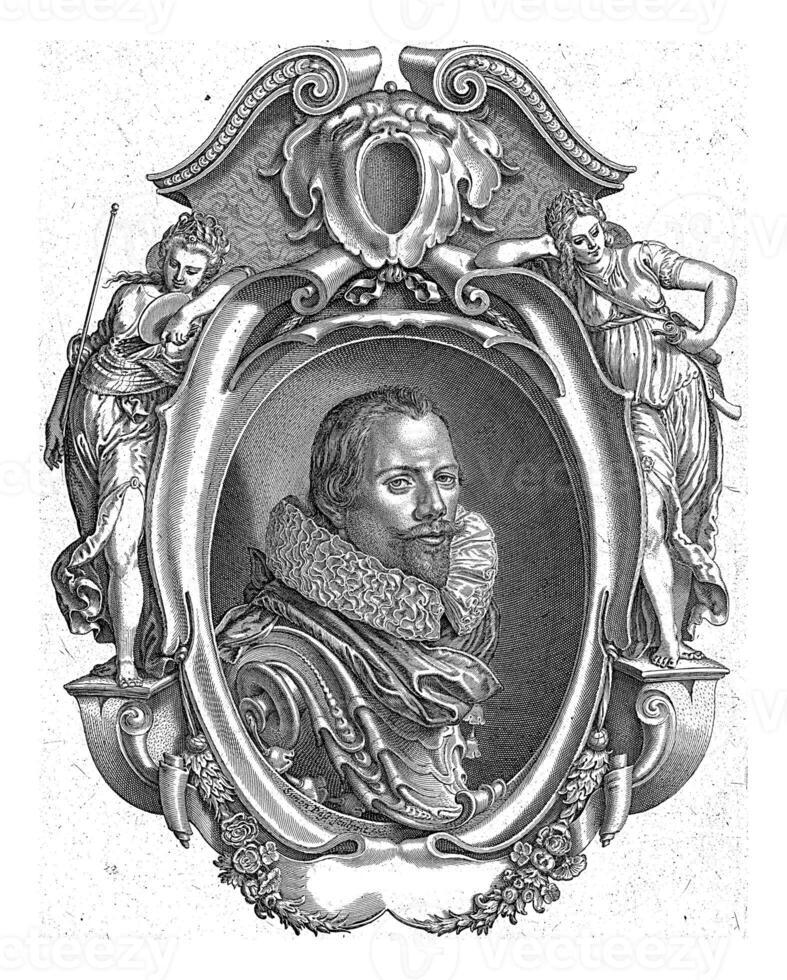 retrato do Henrique arentsen vaporizador, simon furgão de passe, 1622 foto