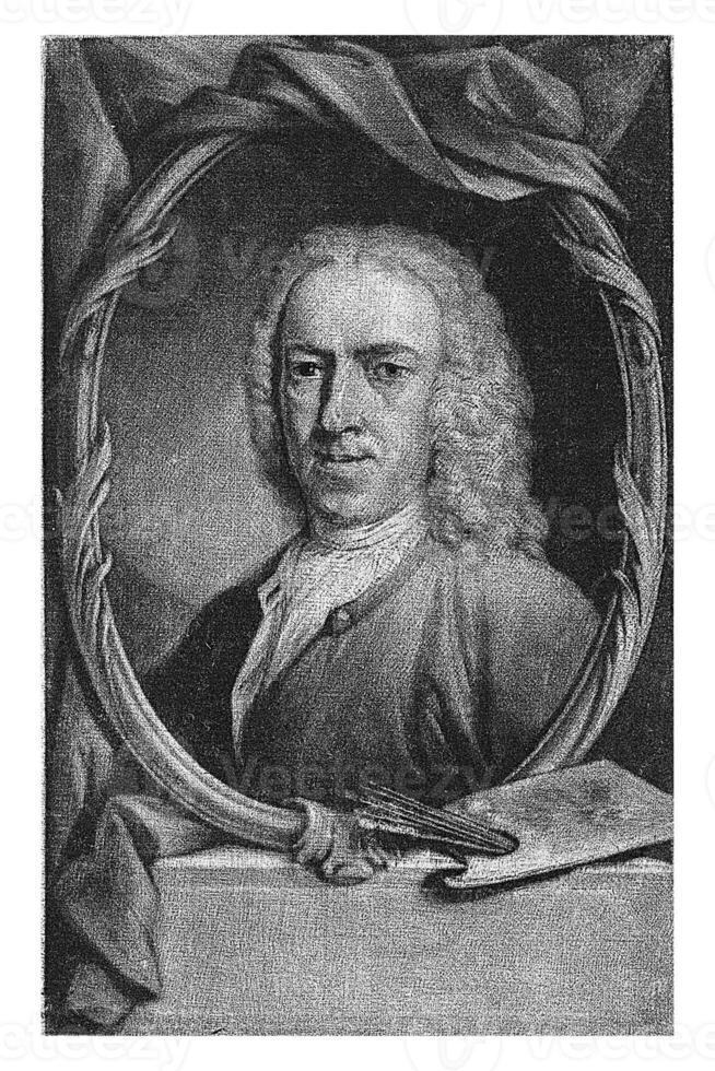 auto-retrato, Aert Schuman, 1740 - 1792 foto