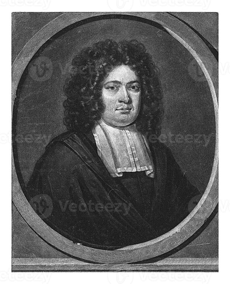 retrato do david francês. furgão hoogstraten, pieter schenk eu, 1698 foto