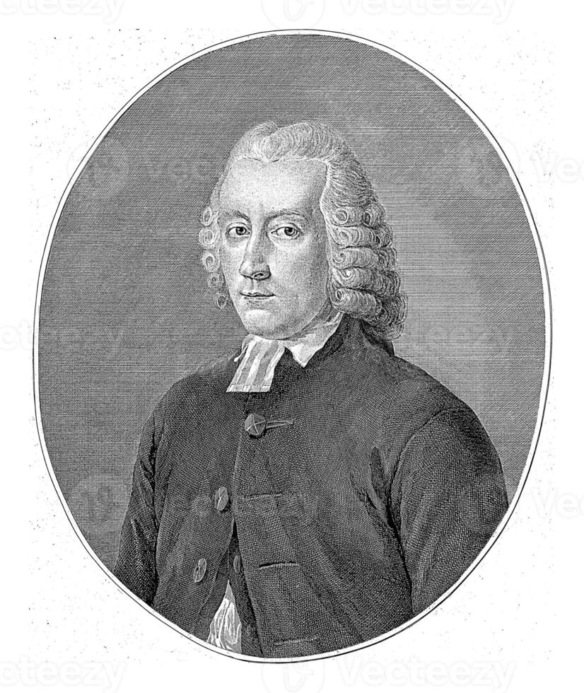 retrato do jan afiado, mathias de Sallieth, depois de uma. furgão cova Bergh, 1789 - 1791 foto