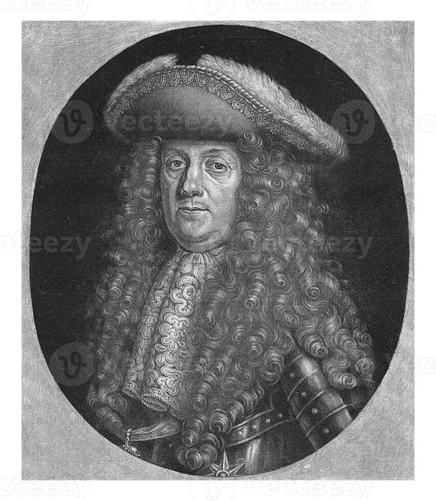 retrato do cornelis trompete, Jacob cara, 1670 - 1724 foto