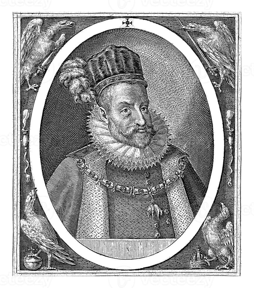 fracasso retrato do Rudolf ii do Habsburgo, crispijn furgão de passe eu, 1596 foto