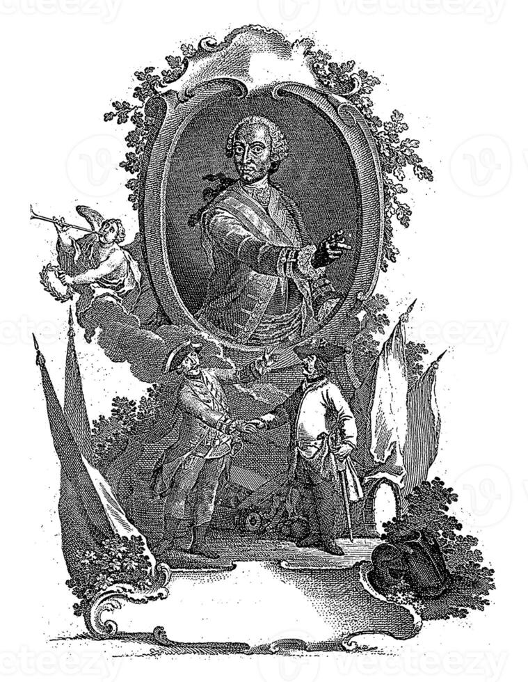 portret furgão gideon Ernst von Laudon, johann esaias Nilson, 1731 - 1788 foto