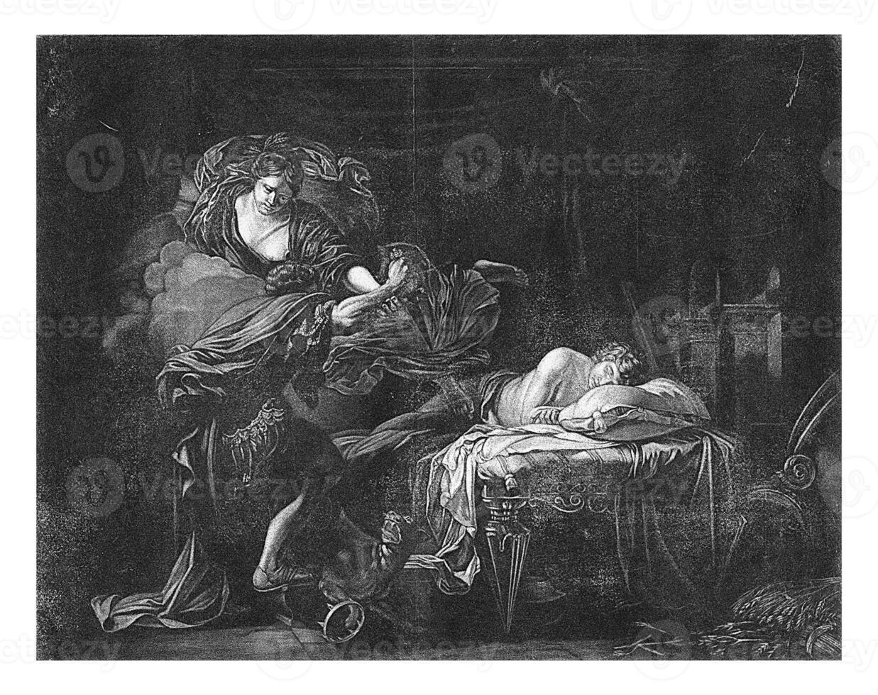 Ceres voltas lince para dentro uma lince, Jacob cara, depois de gerard de lairesse, 1670 - 1724 foto