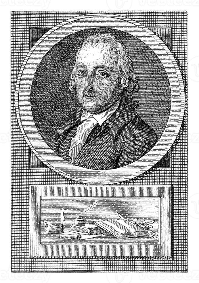 retrato do ijsbrand furgão hamelsveld, reinier vinkeles eu, depois de jacobus compra, 1783 - 1795 foto
