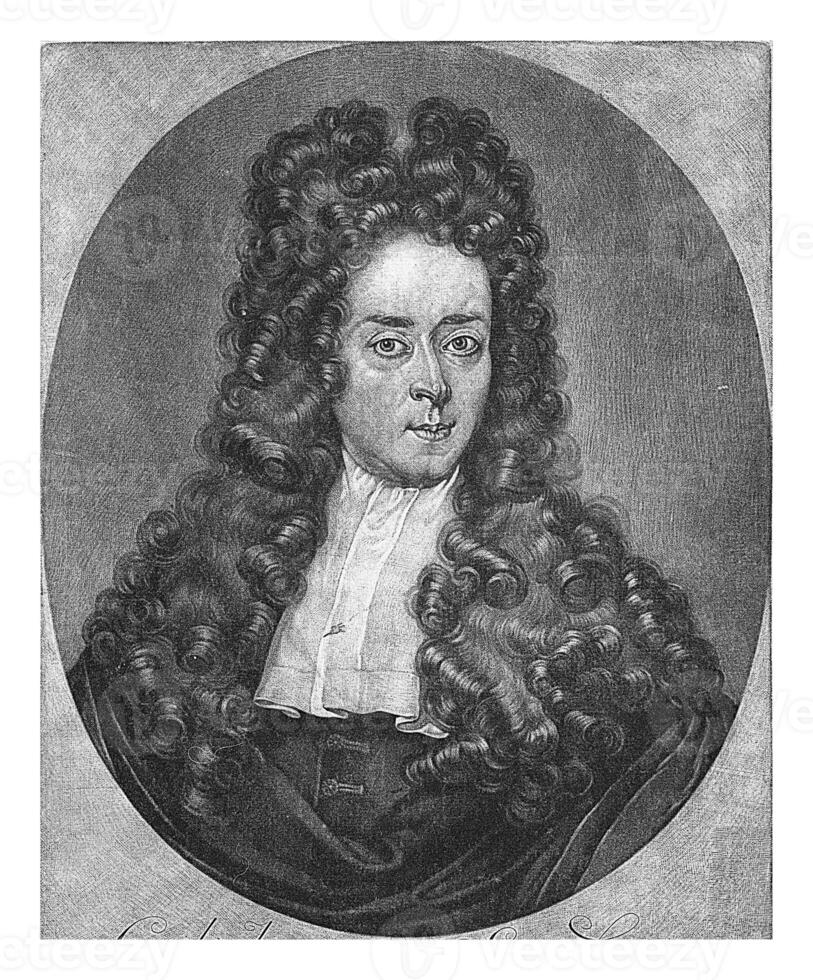 retrato do Willem certezanhuys, pieter schenk eu, 1670 - 1713 foto