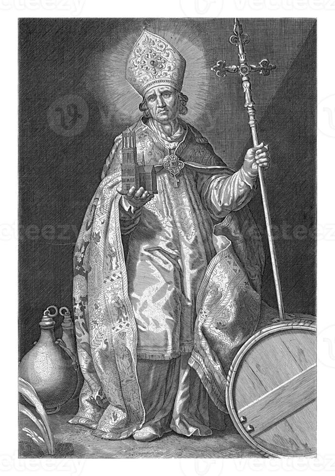 santo willibrordus, cornelis Bloemaert ii, depois de Abraão Bloemaert, 1630 - c. 1700 foto