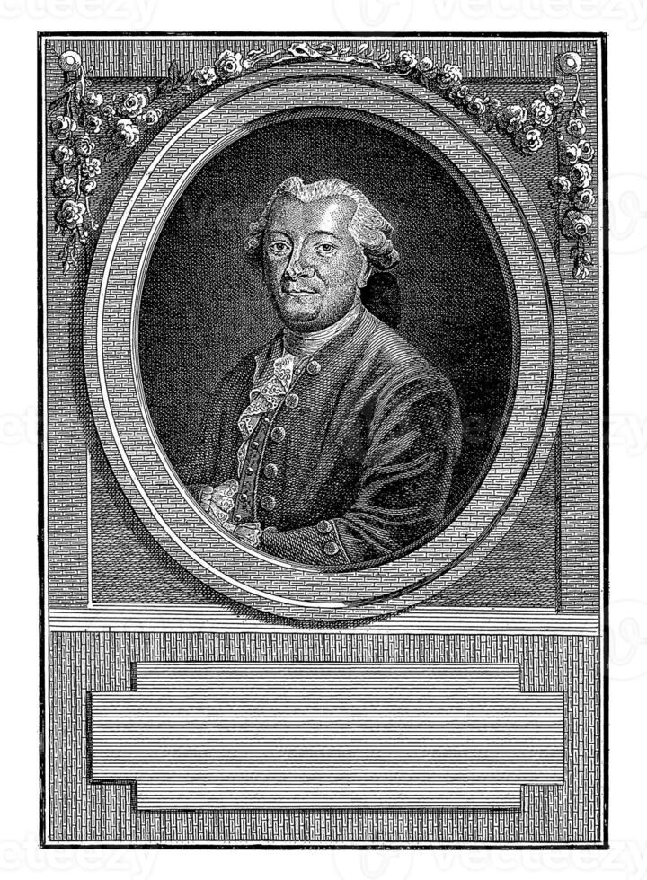 retrato do pág. sábio, francois Huber, 1754 - 1809 foto