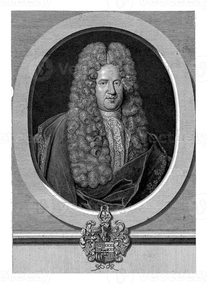 retrato do Geerlof suíça, pieter furgão arma, 1717 - 1731 foto