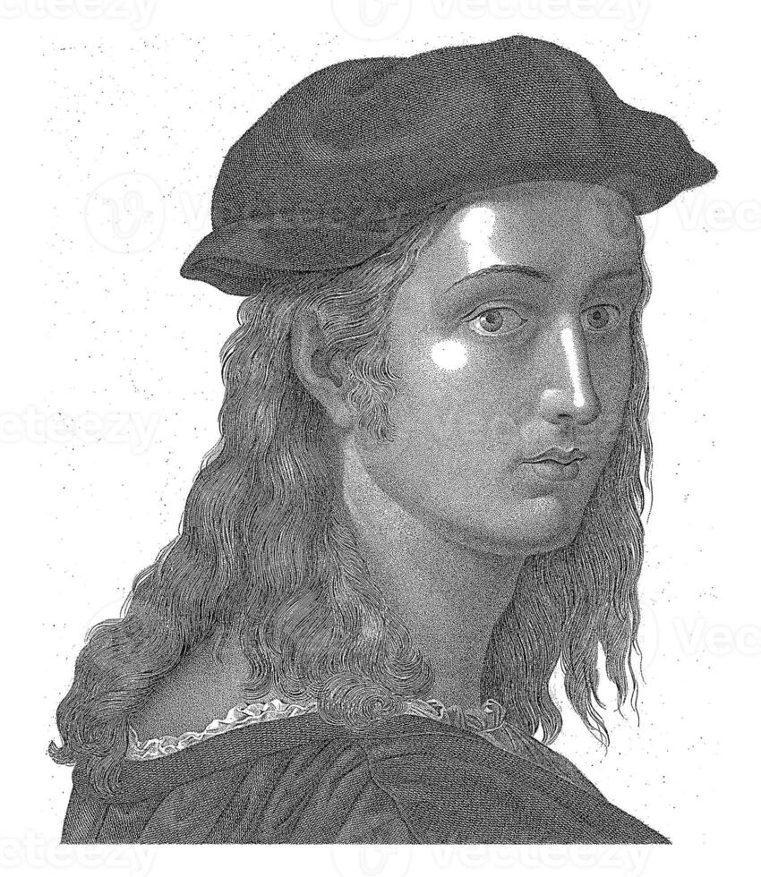 retrato do pintor Rafael, tomaso todeschini, depois de agostino comerio, 1800 - 1899 foto