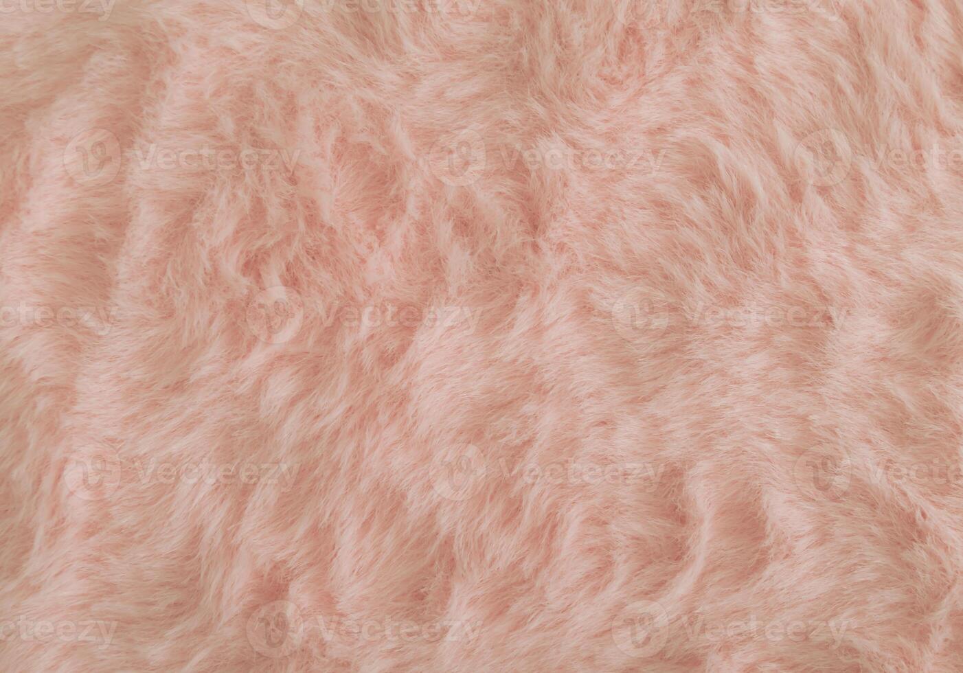 rosado laranja ou peachy Rosa falso pele fundo. fechar acima superfície lã textura. mínimo fundo conceito. na moda cor luxo layout. fofo pele plano deitar. retro moda estético ideia. cópia de espaço. foto