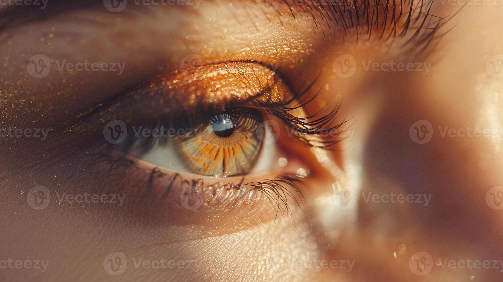 ai gerado mulher olho detalhe. macro, detalhado, fechar acima, beleza, humano, íris, pessoa, visão, visão, olhando, fêmea, fechar-se, globo ocular foto