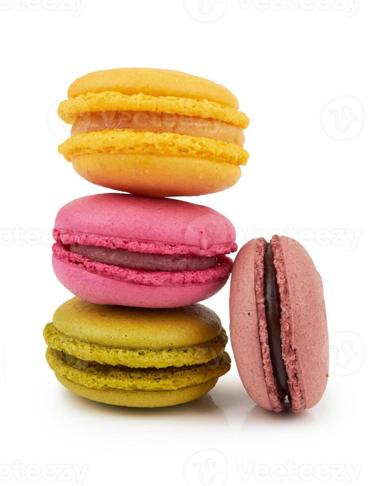 francês colorida macarons foto