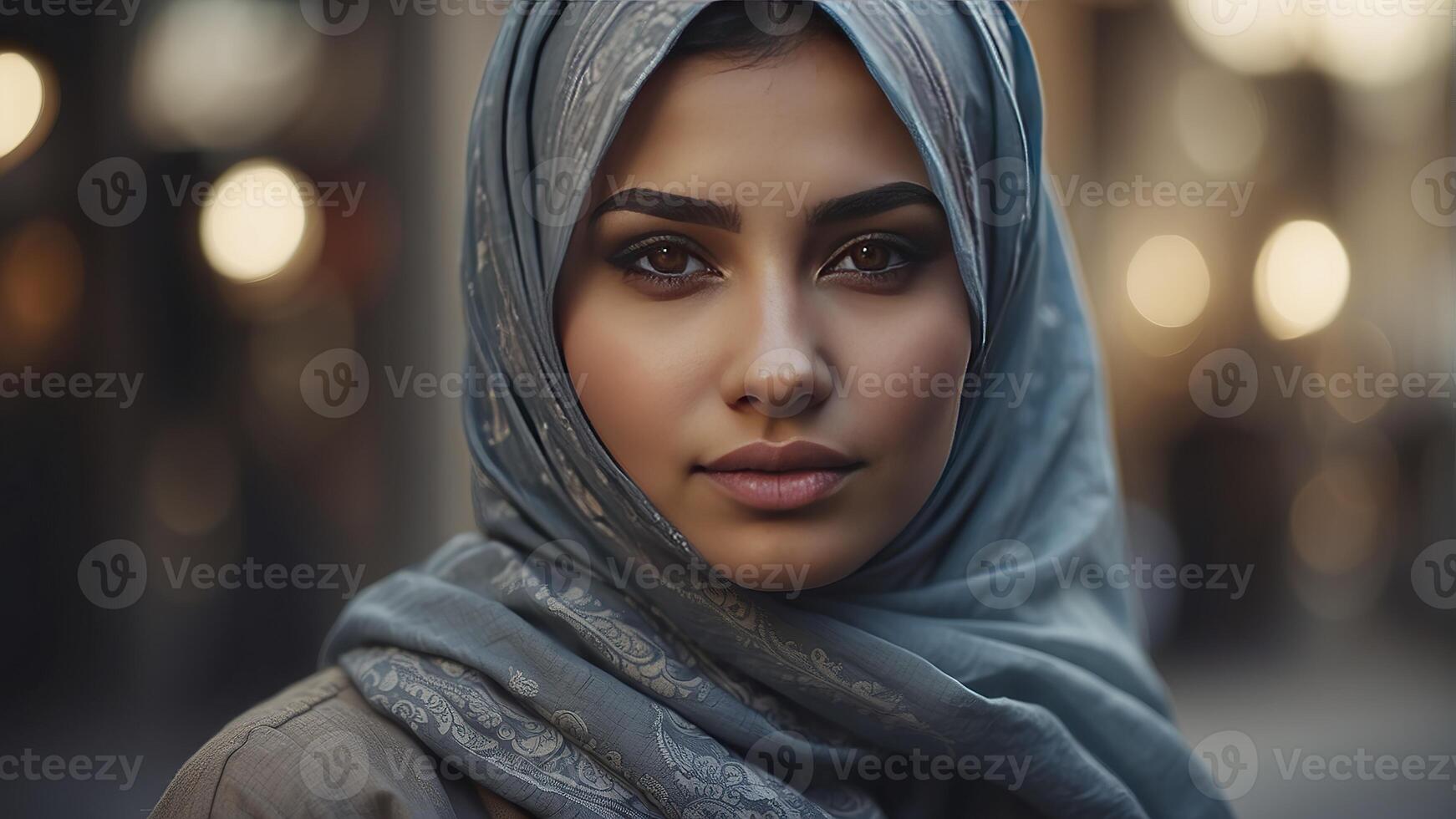 ai gerado retrato do uma bonita jovem muçulmano mulher, retrato do uma mulher, bonita muçulmano mulher foto