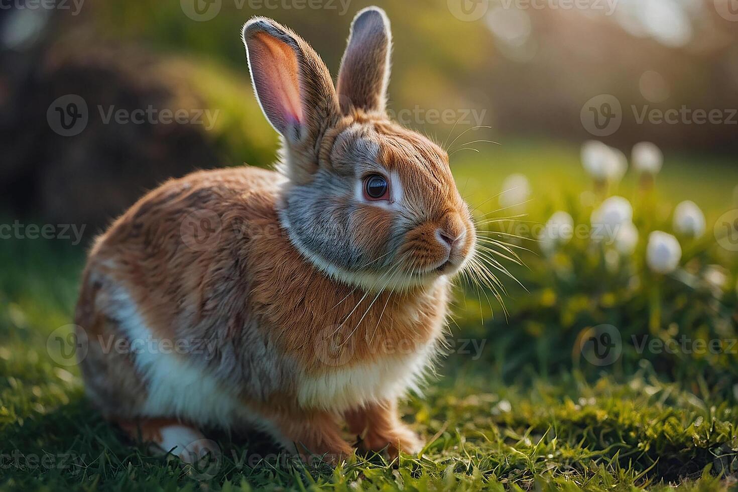 ai gerado colorida fofa Páscoa Coelho Coelho e fofa sorrir foto