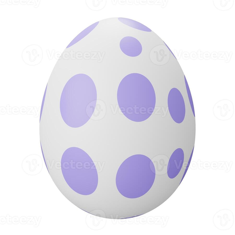 Páscoa ovo. 3d render ilustração isolado em branco fundo foto