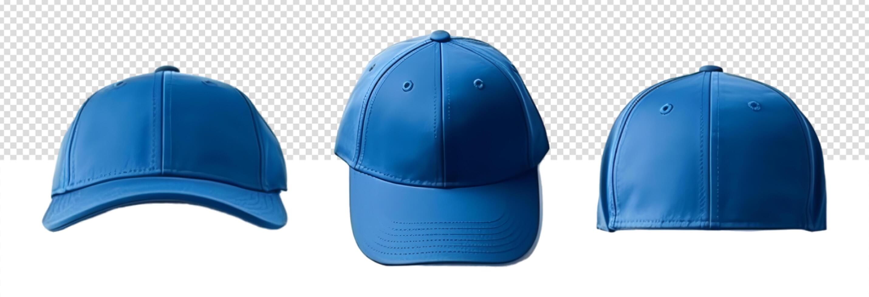 ai gerado conjunto do azul chapéu brincar modelos sortido Visualizações, generativo ai foto