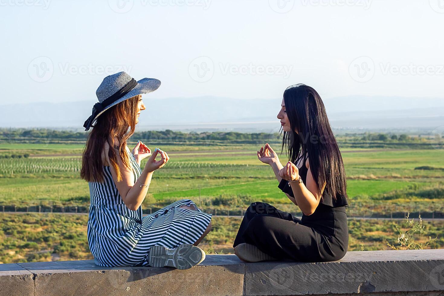 bonita jovem mulher dentro a natureza foto