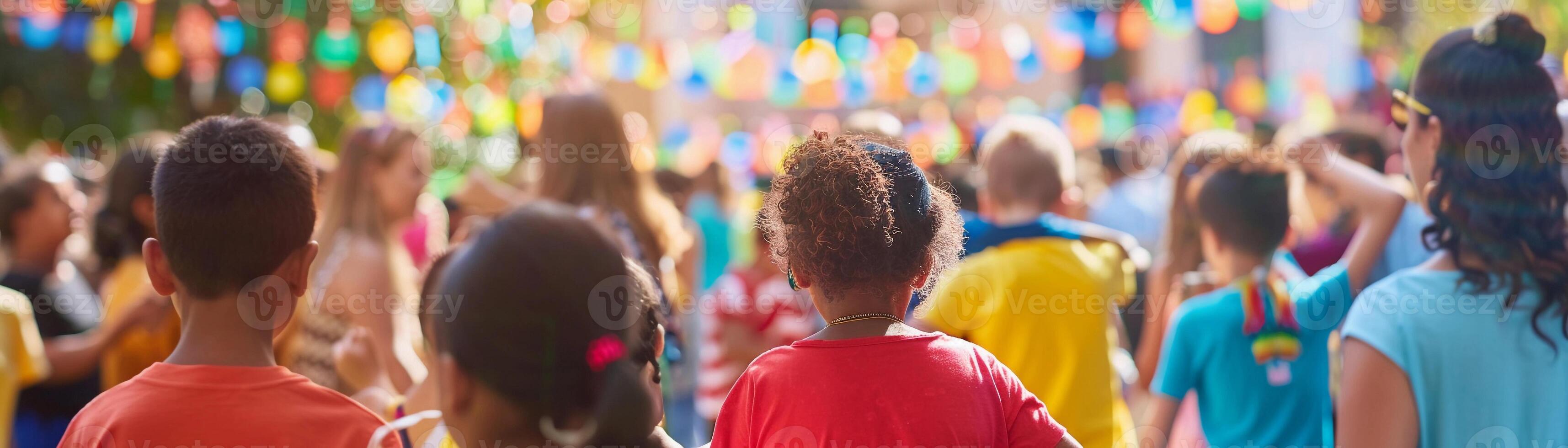 ai gerado uma vibrante comunidade celebração ou festival com pessoas a partir de vários etnias, idades, e habilidades chegando juntos para comemoro diversidade e cultura, generativo ai foto