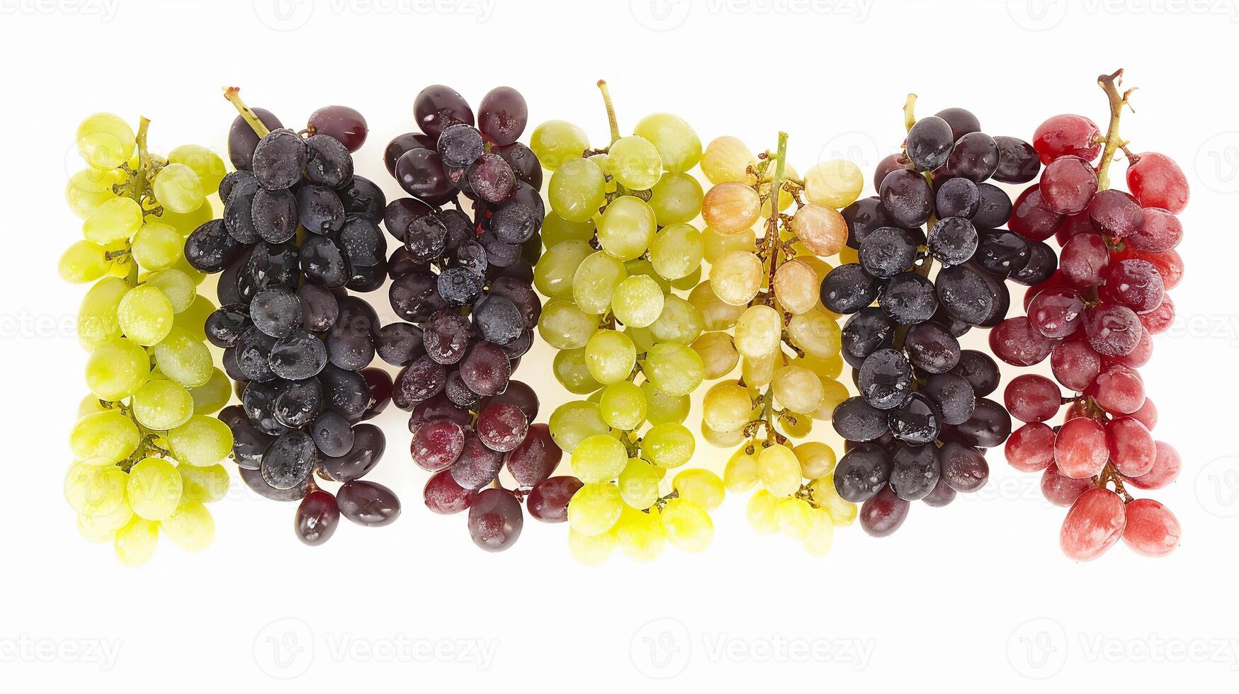 ai gerado clusters do suculento uvas tal Como vermelho verde ou Preto variedades, generativo ai, fundo imagem foto