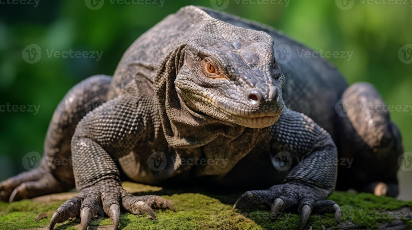 ai gerado Komodo Dragão dentro natural habitat foto