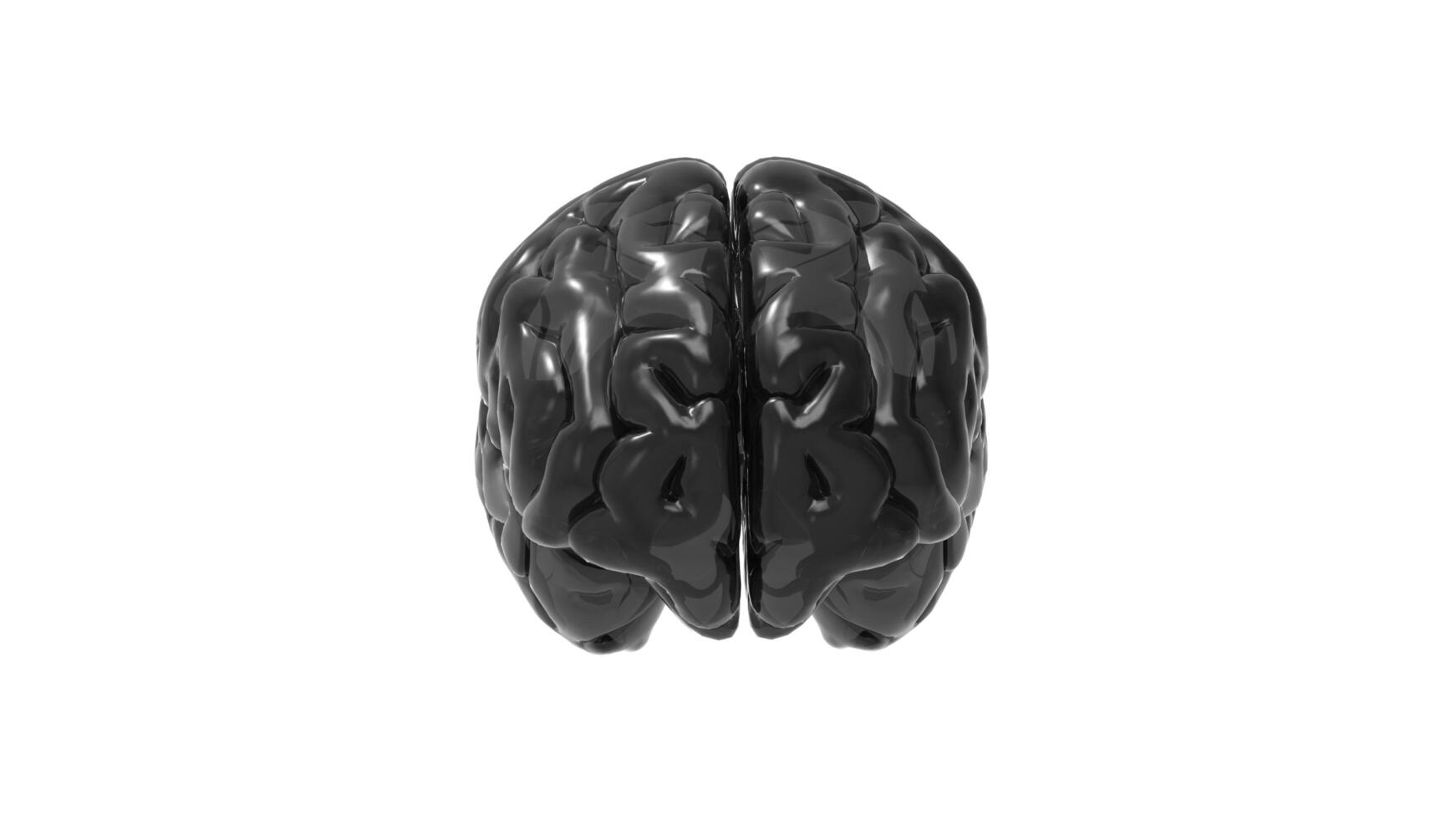 3d cérebro objeto em branco fundo foto