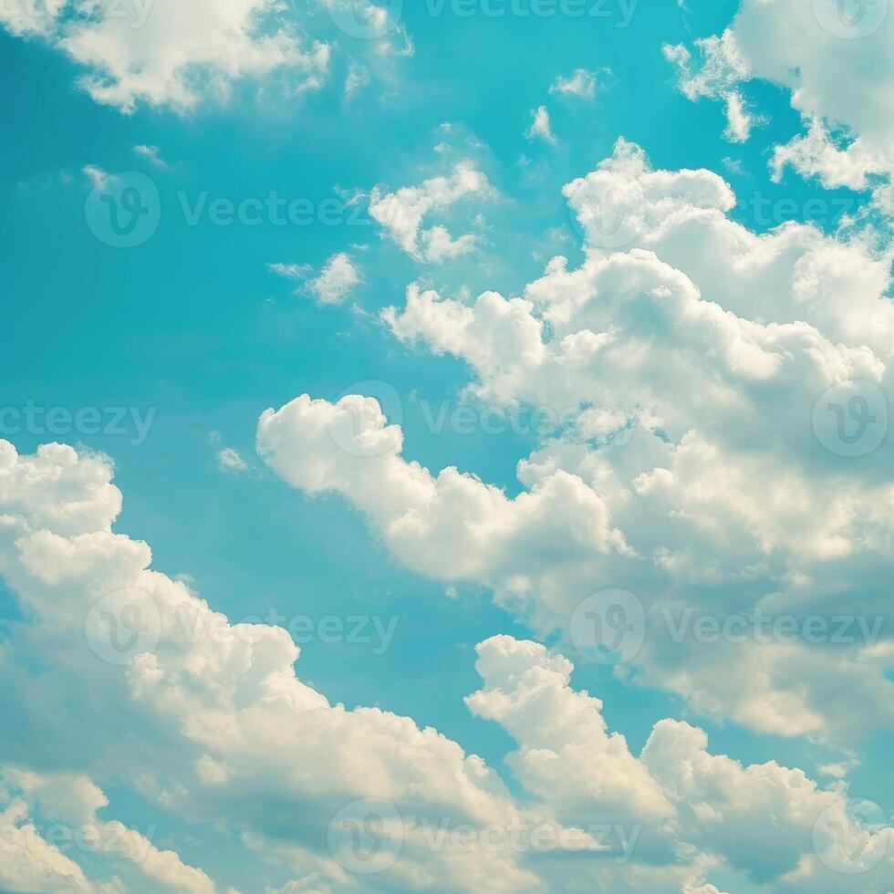 ai gerado lindo nuvens vibração dentro azul céu foto