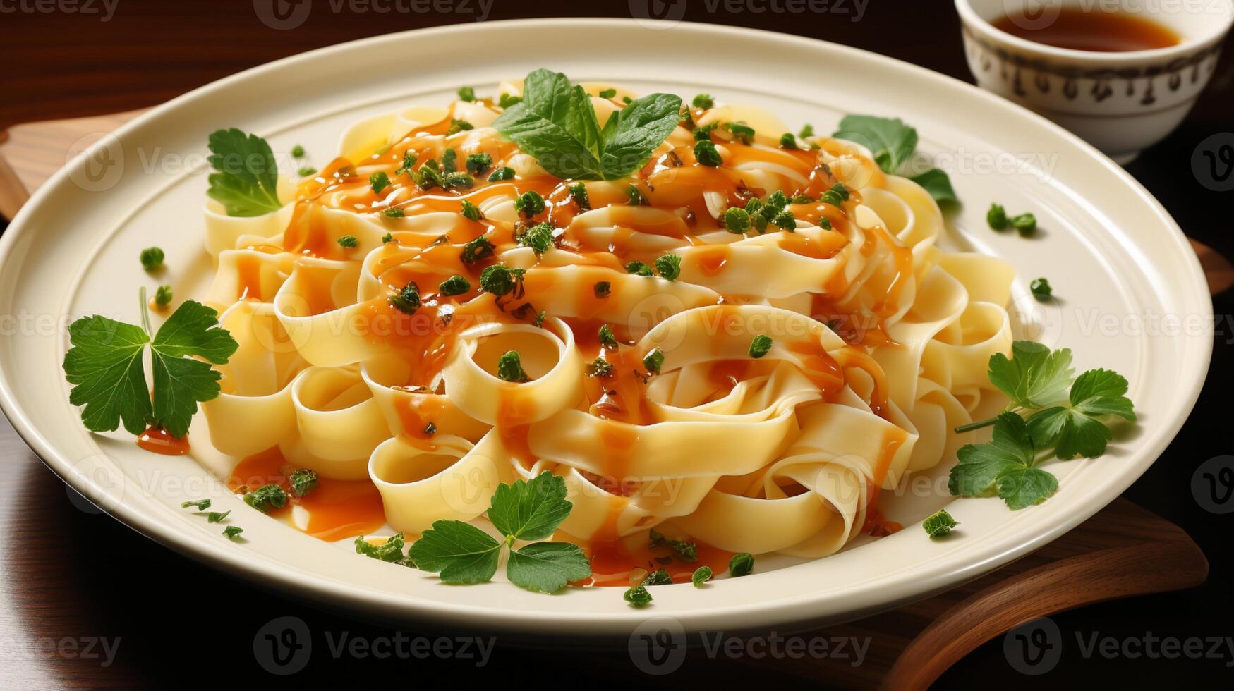 ai gerado fettucina italiano macarrão bolonhesa foto