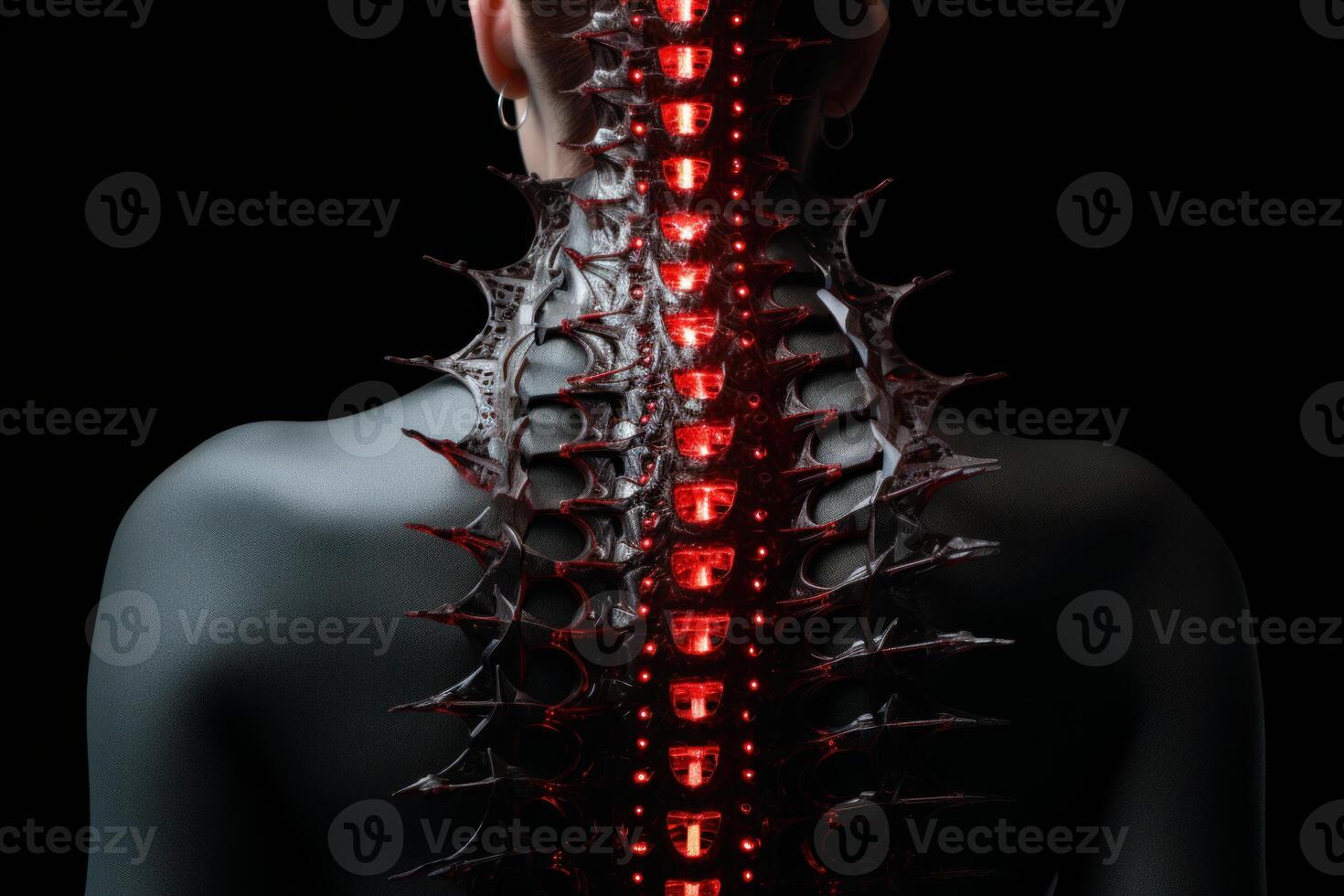 ai gerado intenso coluna vertebral dor. gerar ai foto