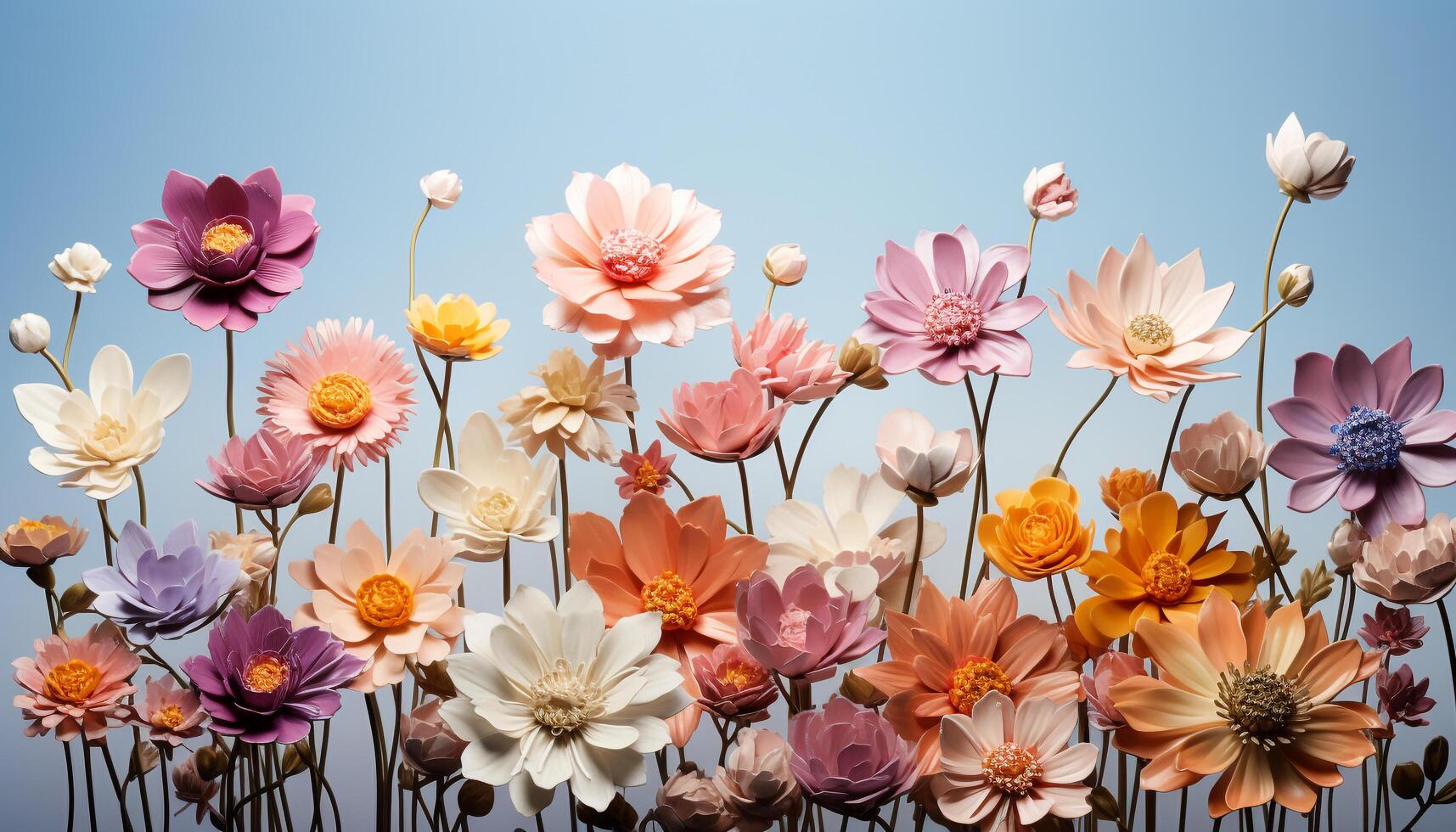 ai gerado natureza beleza dentro uma ramalhete do colorida flores gerado de ai foto