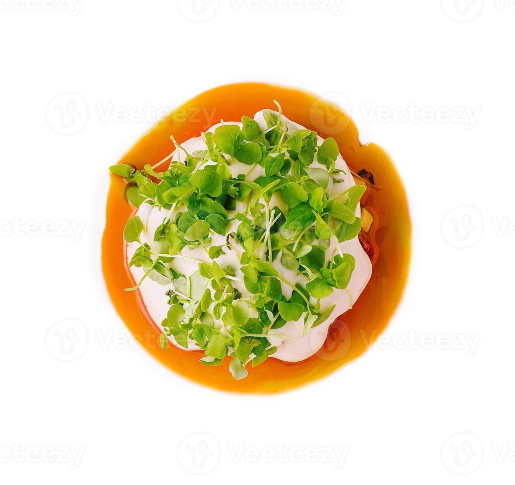 vegetal salada com abacate e creme molho foto