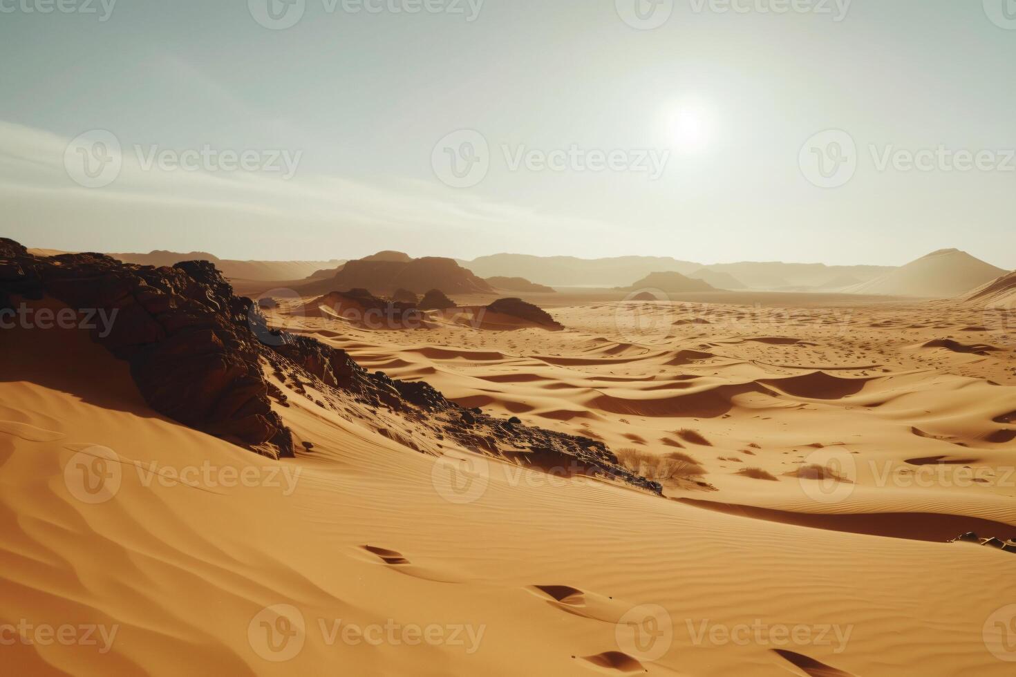 ai gerado a grande extensão do uma deserto panorama foto